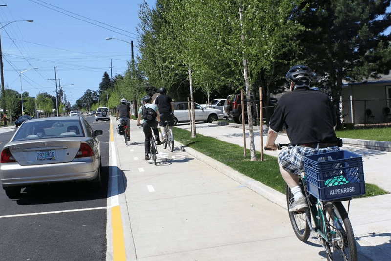 SF’s First Raised, ParkingProtected Bike Lane in Construction on